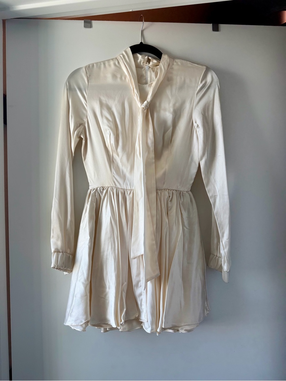 Lurelly Cream Long-Sleeve Mini Dress